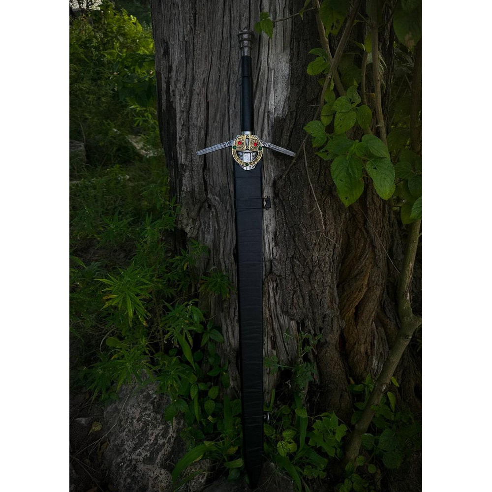 Black Witcher Sword With Scabbard  Geralt Of Rivia Replica Perfect Fathers Day Gift Groomsmen Gift And Collectible 8