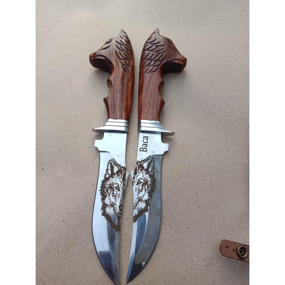 Blade D2 Steel Handle Ross Wood Blade Length 8inchHandle Length 5 Inch 0