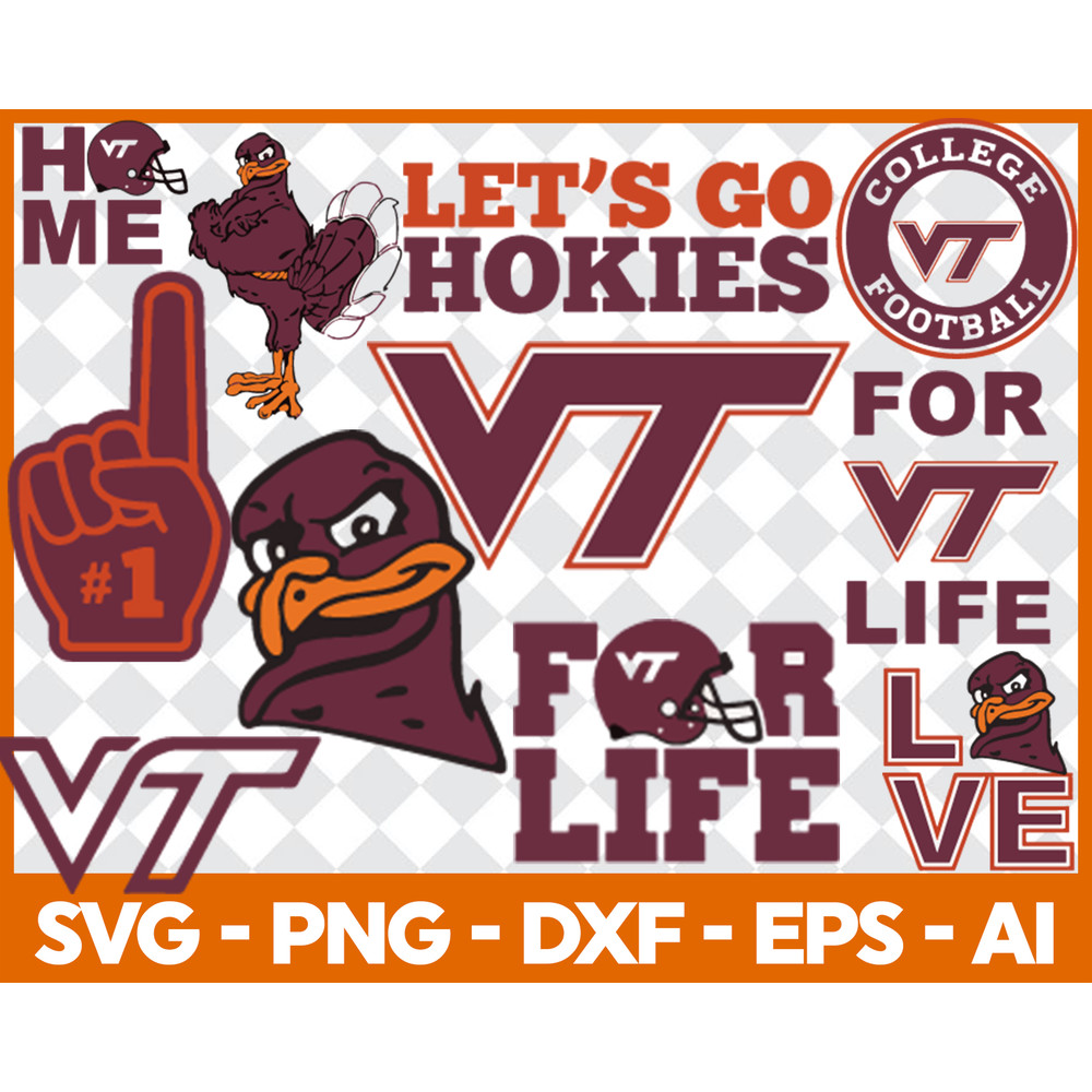 Bundle Designs Let_s-Go-Hokies SVG-PNG-DXF-EPS - High-Quality Digital Download