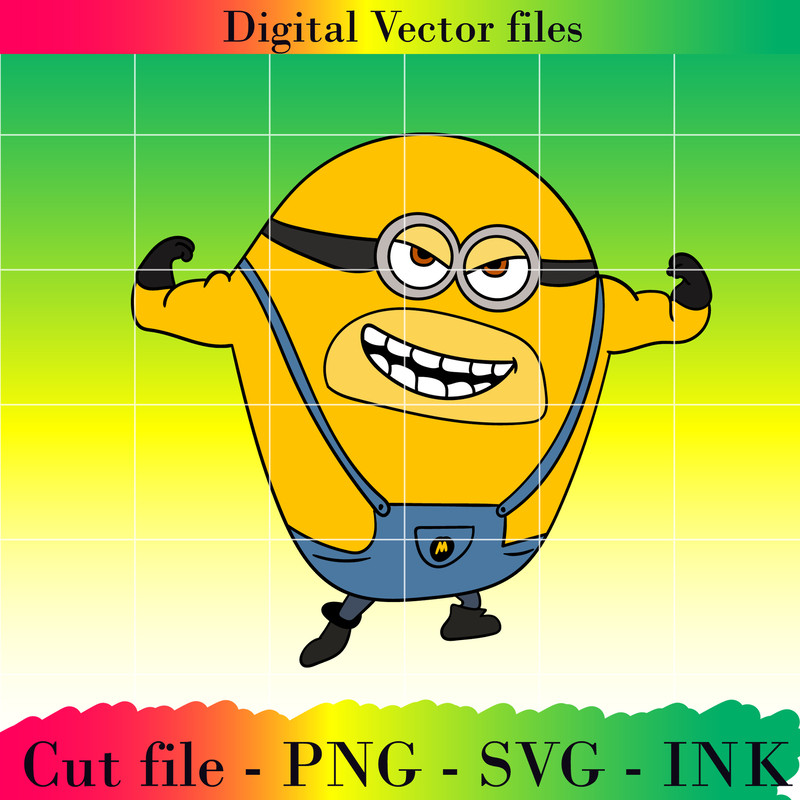 Editable Mega Minion Gus SVG Minion Jerry PNG Tim From Despicable Me 4Minion DaveMinion MelStuart Printable 1