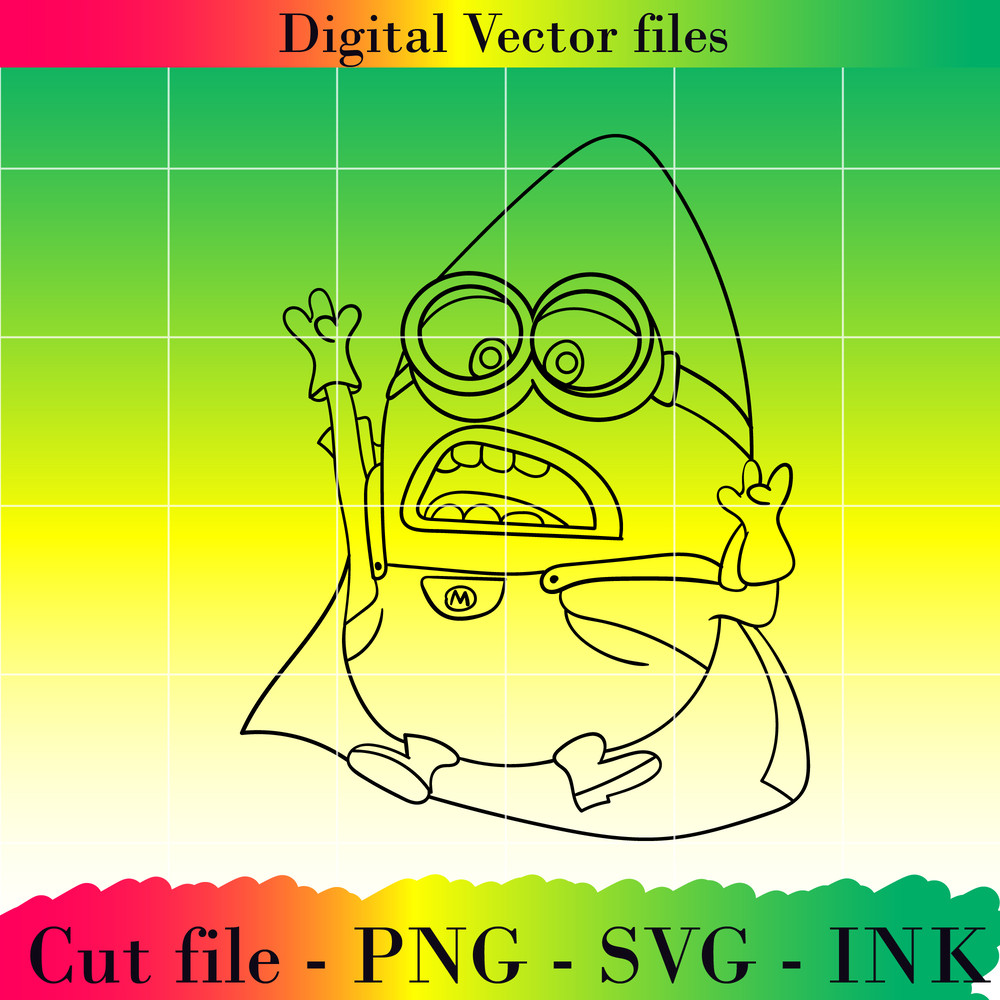 Editable Mega Minion Gus SVG Minion Jerry PNG Tim From Despicable Me 4Minion DaveMinion MelStuart Printable 2