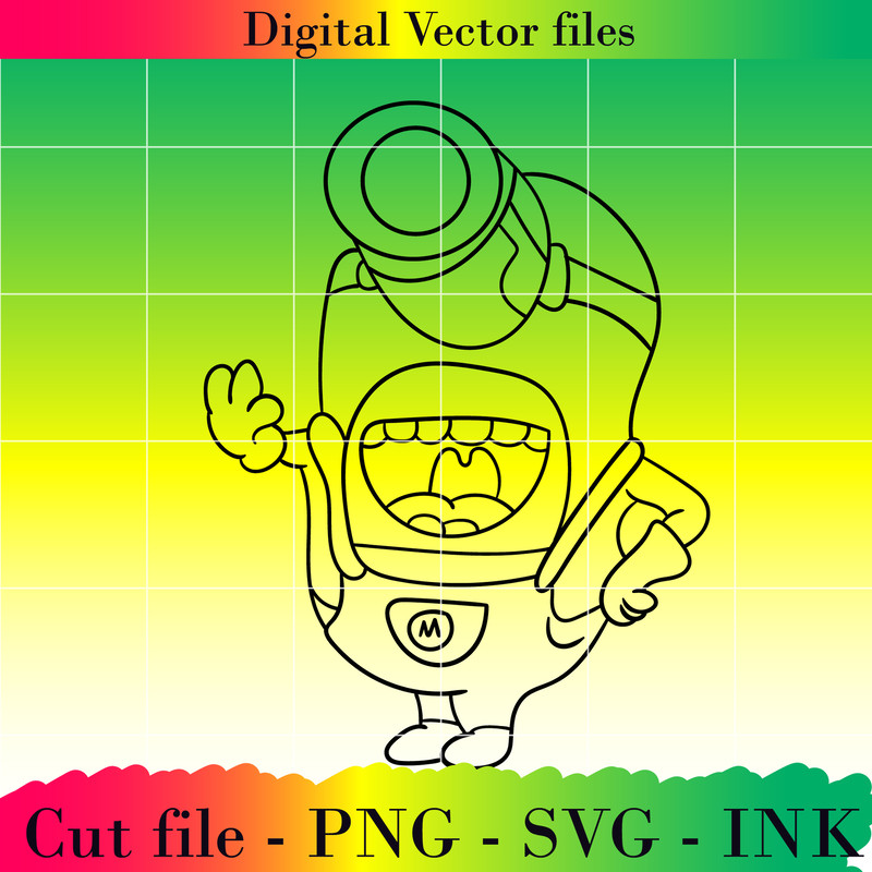 Editable Mega Minion Gus SVG Minion Jerry PNG Tim From Despicable Me 4Minion DaveMinion MelStuart Printable 9