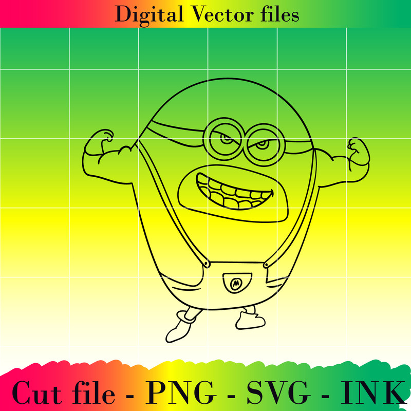 Editable Mega Minion Gus SVG Minion Jerry PNG Tim From Despicable Me 4Minion DaveMinion MelStuart Printable 12