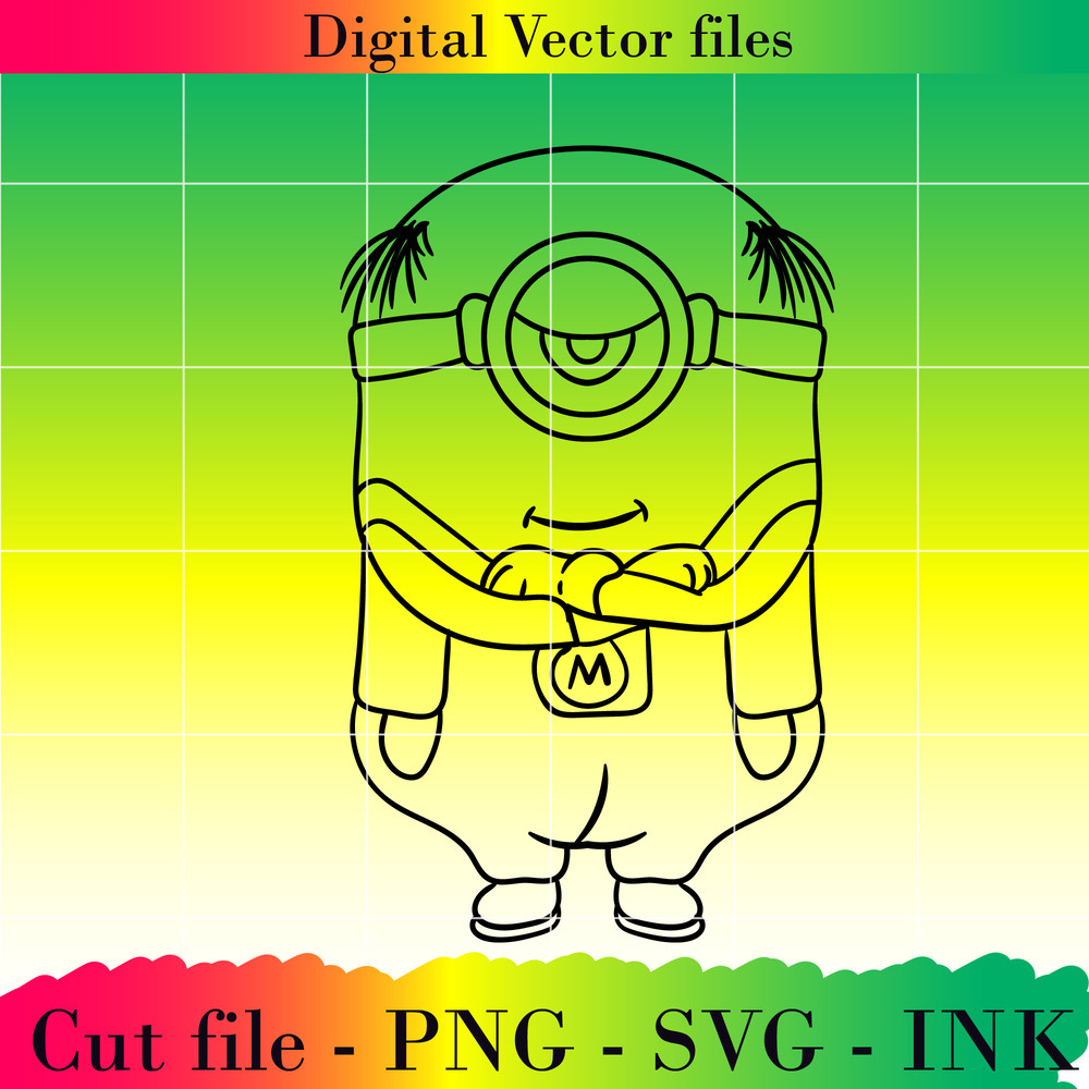 Bundle Mega Minion Gus SVG Minion Jerry PNG Tim Despicable Me 4Minion DaveMinion MelStuart Printable For Birthday 13