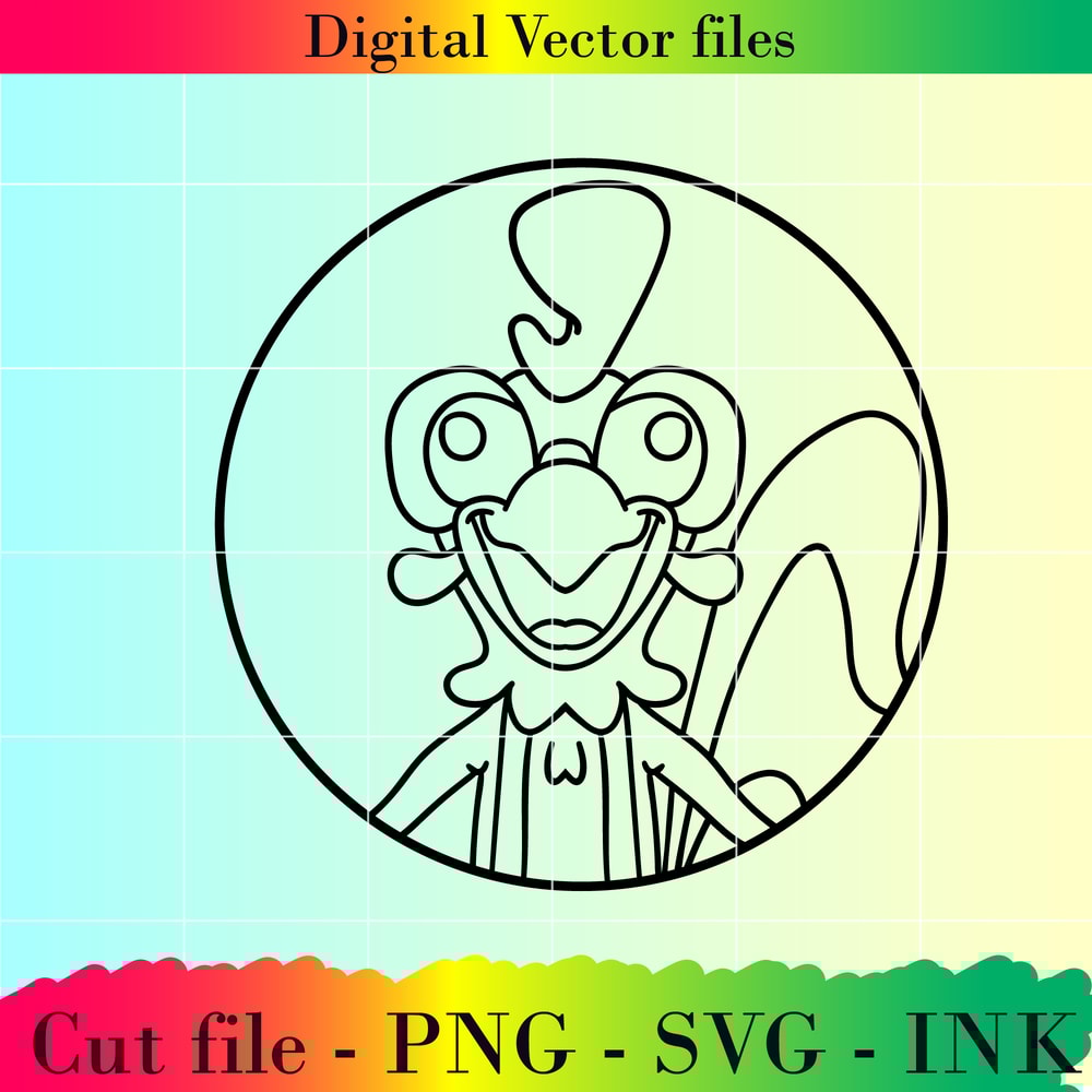 Sticker SVG PNG Ink Cut File Clucky From Cluckys Logic Editable Project Printable For Birthday Party 1