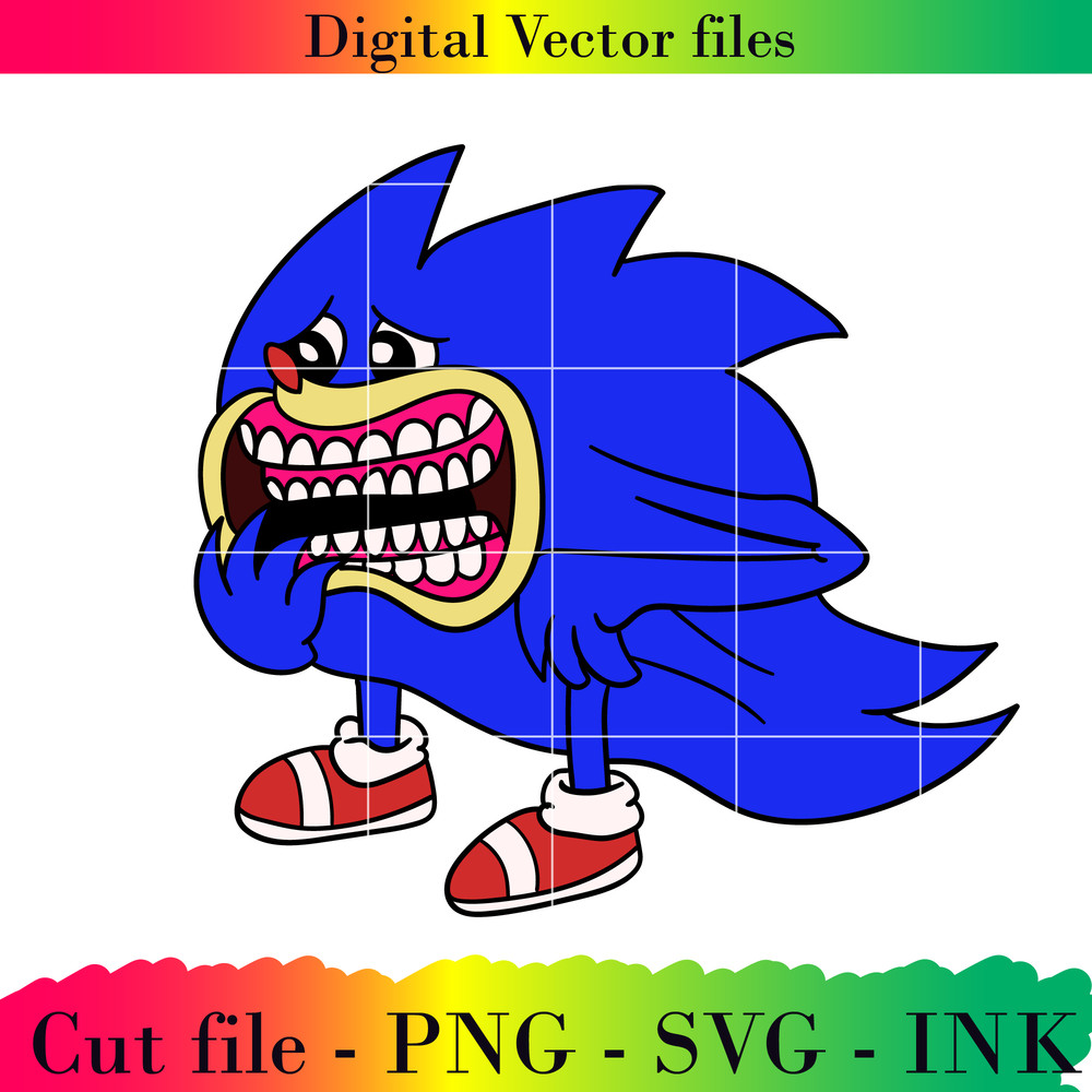 Editable AI File Project Printable For Birthday Shin Sonic Cut File Shin Sonic SVGShin Sonic Png 0
