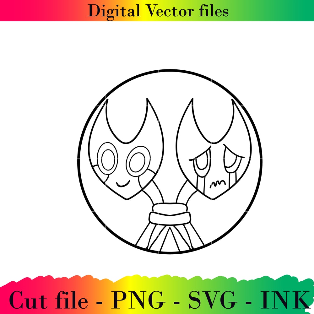 Editable Dandy World AI File Project Printable For BirthdaySVGPNGInk Razzle And Dazzle Sticker 1