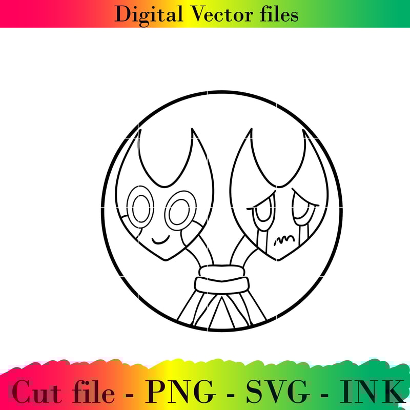 Editable Dandy World AI File Project Printable For BirthdaySVGPNGInk Razzle And Dazzle Sticker 1