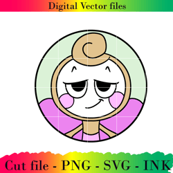 editable dandy world ai file project printable for birthday.svg,png,ink, glisten sticker