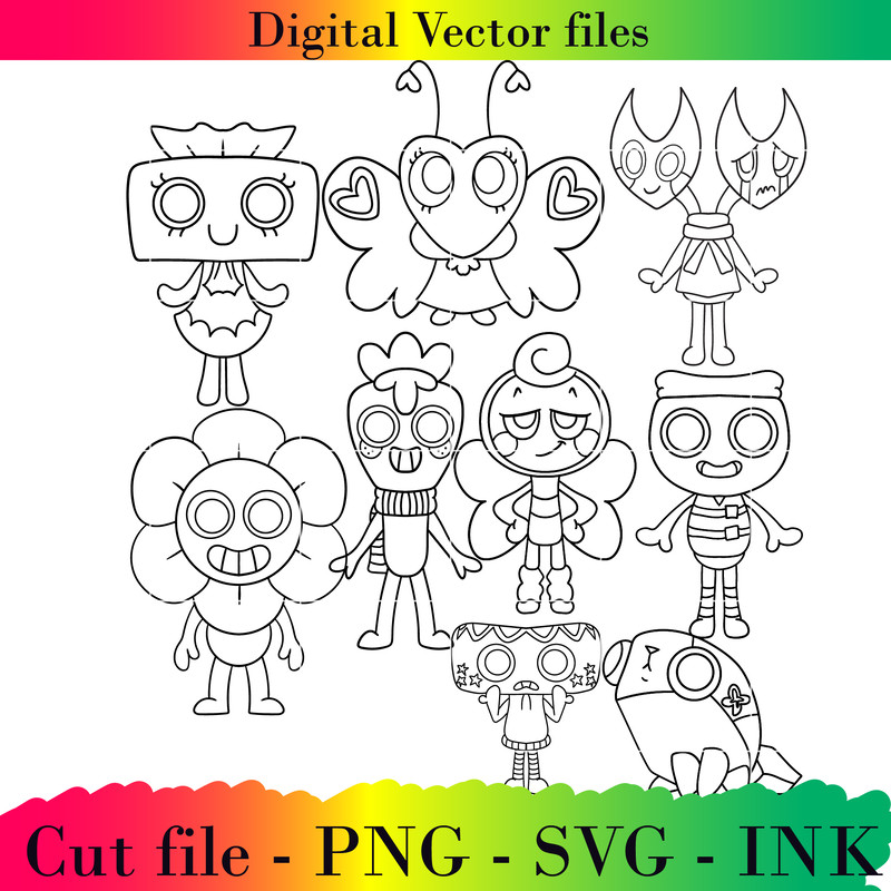 Editable Bundle Dandy World AI File Project Printable For BirthdaySVGPNGInk Rodger Sticker SVGPNG S 2