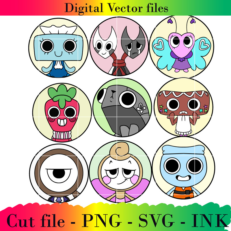 Editable Bundle Dandy World AI File Project Printable For BirthdaySVGPNGInk Rodger Sticker SVGPNG S 3