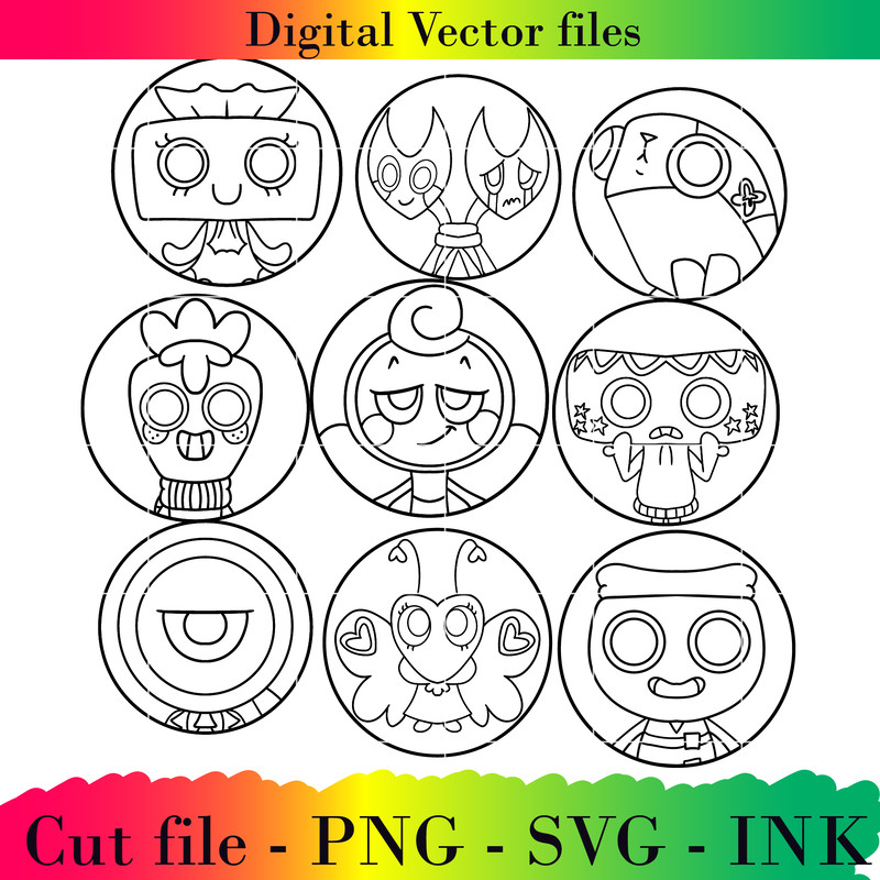 Editable Bundle Dandy World AI File Project Printable For BirthdaySVGPNGInk Rodger Sticker SVGPNG S 4
