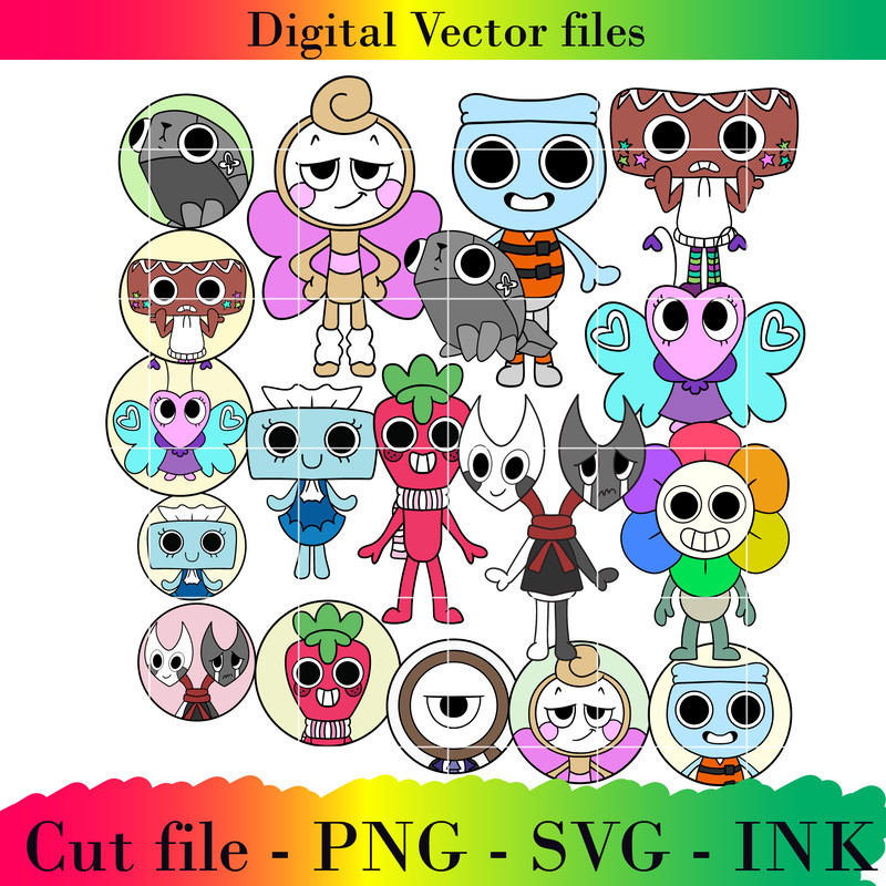 Editable Bundle Dandy World AI File Project Printable For BirthdaySVGPNGInk Rodger Sticker SVGPNG S 0