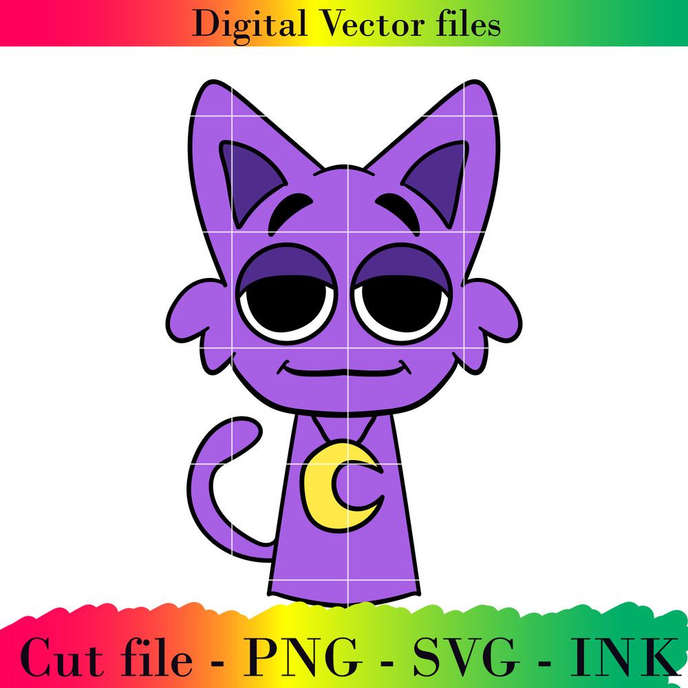 Editable Sprunki Increedibox CatNap Project Printable For BirthdaySVGPNGInkPinki SVGPNG 0