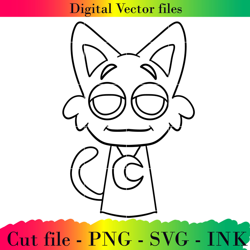 Editable Sprunki Increedibox CatNap Project Printable For BirthdaySVGPNGInkPinki SVGPNG 1