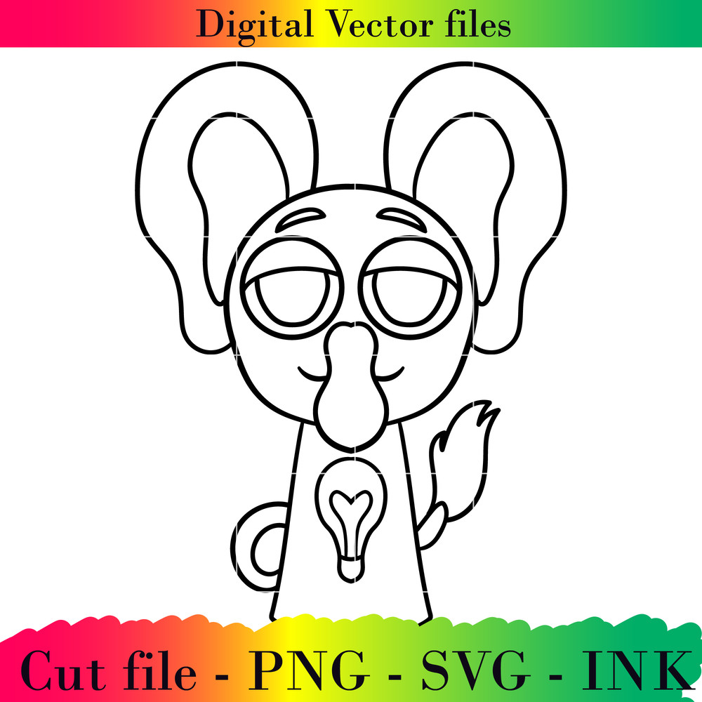 Editable Sprunki Increedibox Bubba Bubbaphant Project Printable For BirthdaySVGPNGInkPinki SVGPNG 1