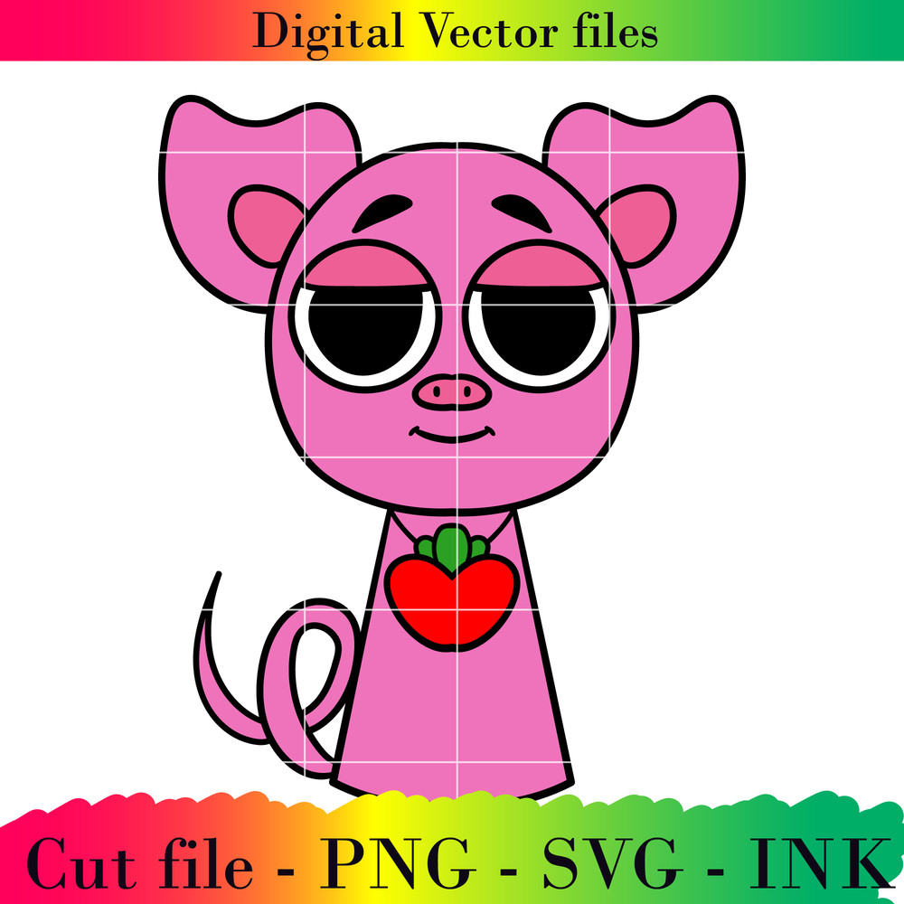 Editable Sprunki Increedibox PickyPiggy Project Printable For BirthdaySVGPNGInkPinki SVGPNG 0