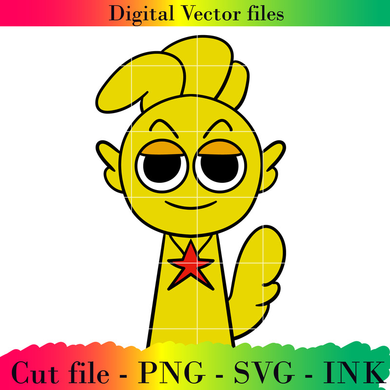 Editable Sprunki Increedibox KickinChicken Project Printable For BirthdaySVGPNGInkPinki SVGPNG 0