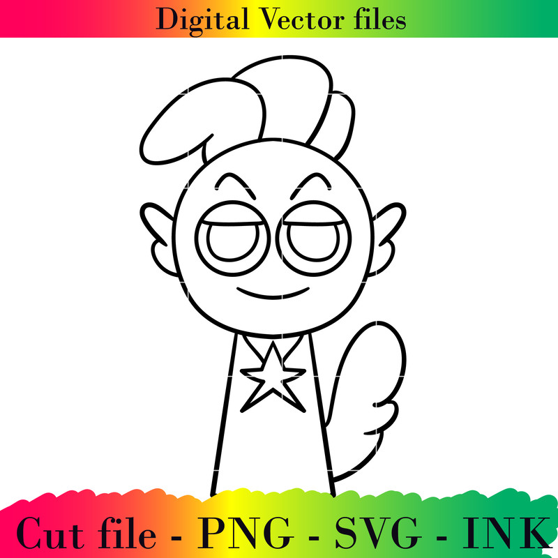 Editable Sprunki Increedibox KickinChicken Project Printable For BirthdaySVGPNGInkPinki SVGPNG 1