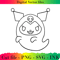 Editable Kuromi Ghost Project Printable For BirthdaySVG PNG InkKuromi Ghost Coloring Pages 1