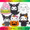 Cinnamoroll GhostHello Kitty Kuromi SkeletonaGhostMy Melody SVG PNG InkCinnamoroll Coloring Pages 0