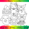 Cinnamoroll GhostHello Kitty Kuromi SkeletonaGhostMy Melody SVG PNG InkCinnamoroll Coloring Pages 1