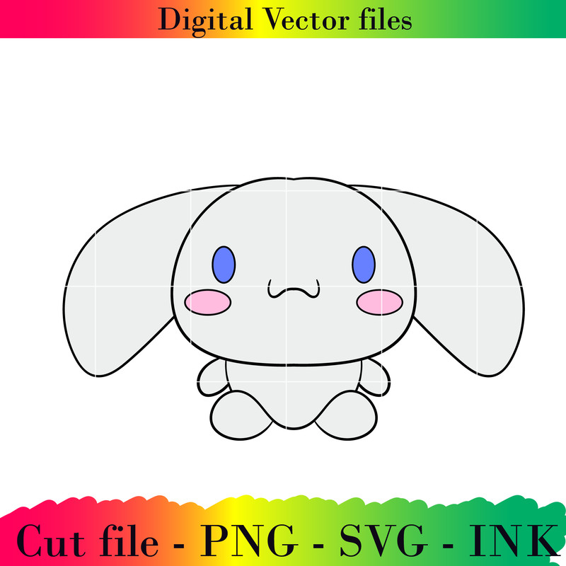 Editable Cinnamoroll Sanrio Project Printable For BirthdaySVG PNG Ink Coloring Pages 0