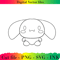Editable Cinnamoroll Sanrio Project Printable For BirthdaySVG PNG Ink Coloring Pages 1