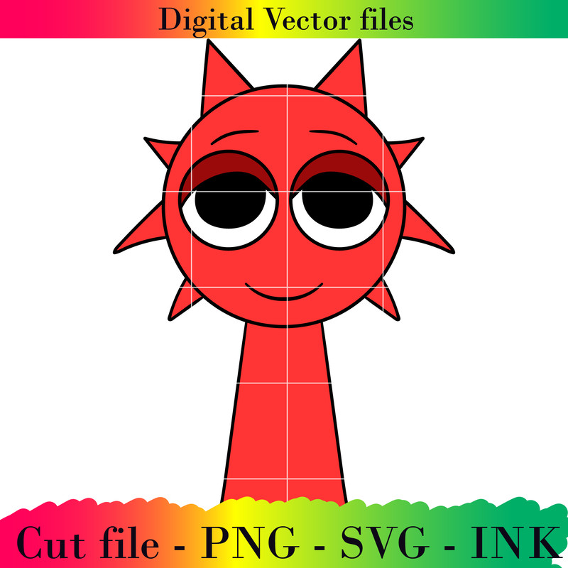 Editable Sprunki Azalea Project Printable For BirthdaySVG PNG Ink Sprunki Coloring Pages 0