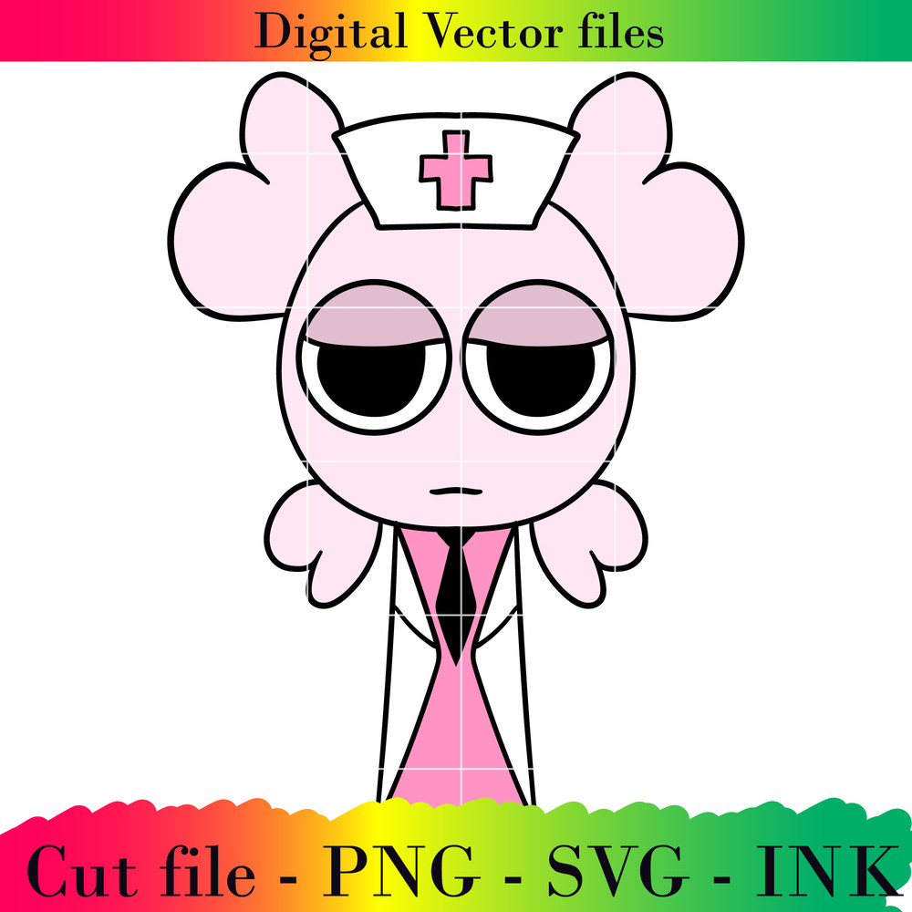 Editable Sprunki Cansi Project Printable For BirthdaySVG PNG Ink Sprunki Coloring Pages 0