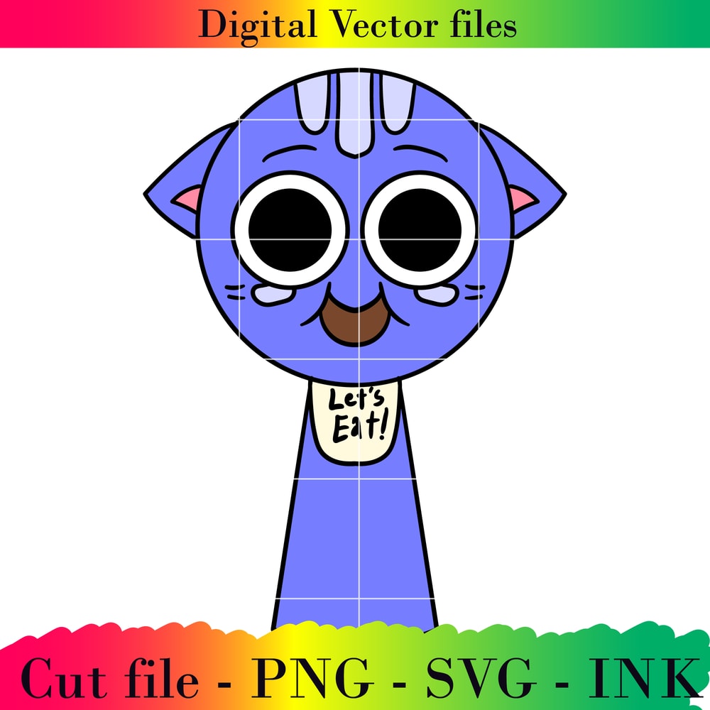 Editable Sprunki Chwey Project Printable For BirthdaySVG PNG Ink Sprunki Coloring Pages 0