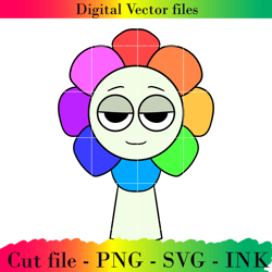 editable sprunki dandy project printable for birthday.svg, png, ink, sprunki coloring pages.