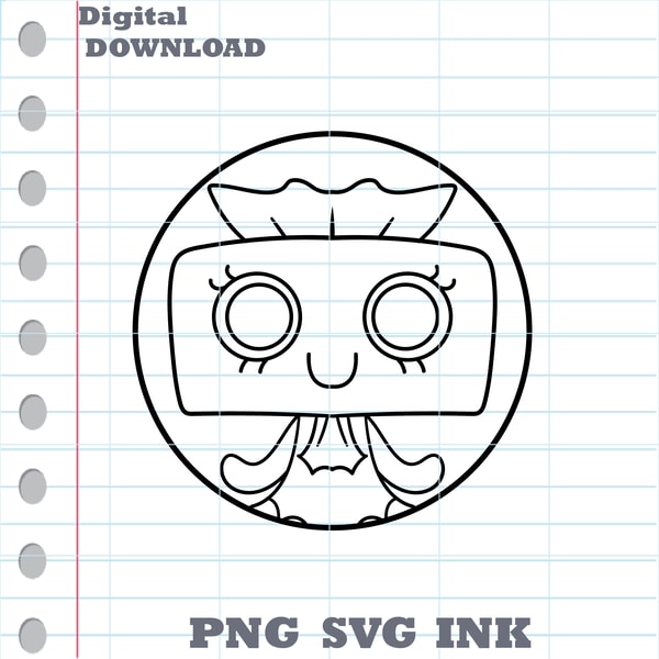 Tisha Vector Customizable Dandy world Tisha SVG Cut file, TiSha PNG Color | Inspire ...