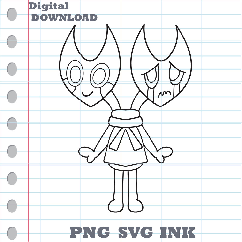 Customizable Dandy World Razzle Dazzle SVG Cut File TiSha PNG Coloring Pages Ink Dandy World File F 1