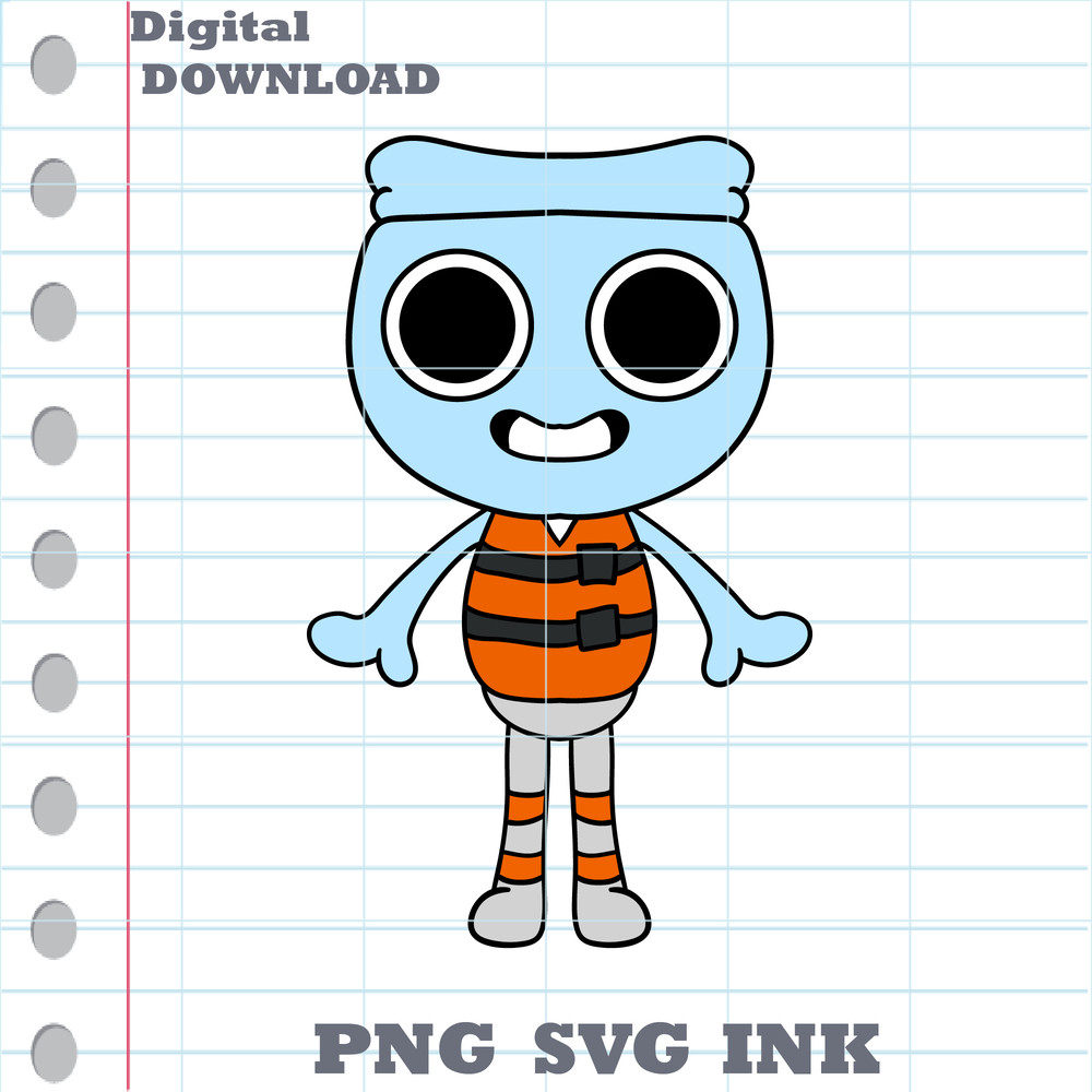 Customizable Dandy World Finn SVG Cut File TiSha PNG Coloring Pages Ink Dandy World File For Cricut 0
