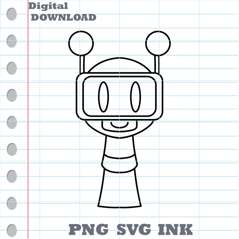 Customizable Fun Bot SVG Cut File Sprunki PNG Coloring Pages Ink Sprunki Increedibox File For Cricu 1