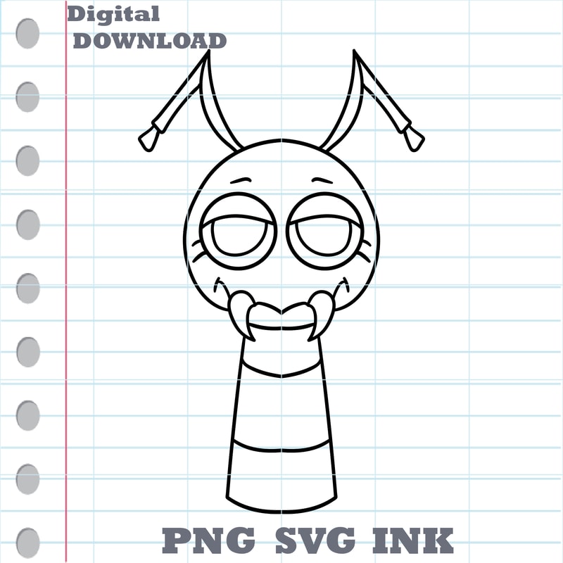 Customizable Sprunki Burgundy Betty SVG Cut File Sprunki PNG Coloring Pages Ink Sprunki Increedibox 1