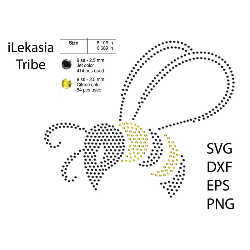 Bee Rhinestone Template1011 1