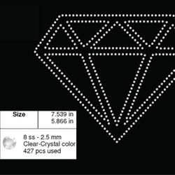 diamond rhinestone template-1016