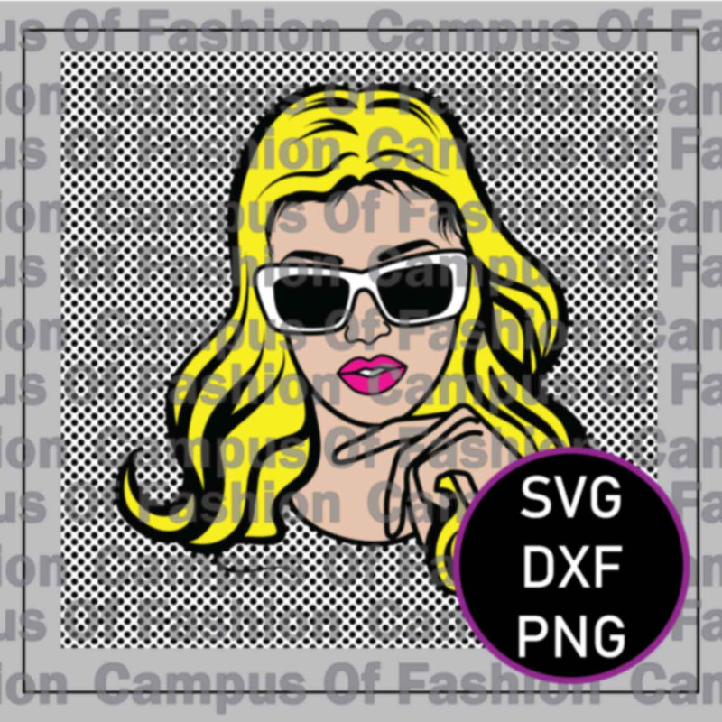 Blond Diva In Shades SVG Cutfile1052 0