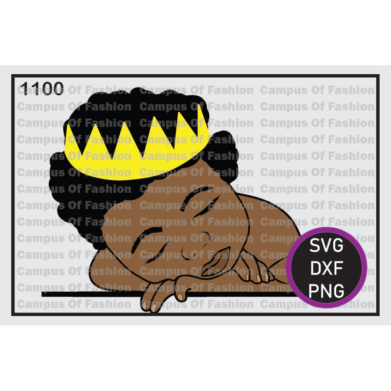 Afro Black Baby SVG Cutfile1100 0