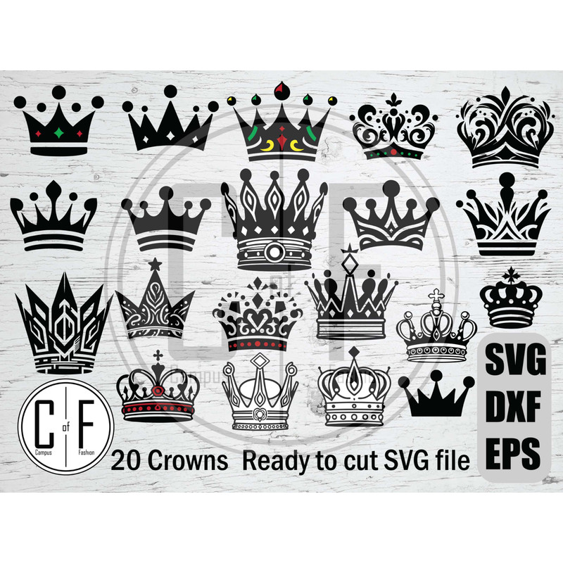 Crown SVG Bundle Cutfile1127 0