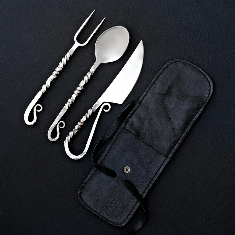 Handmade Forged Knife Fork Set 2