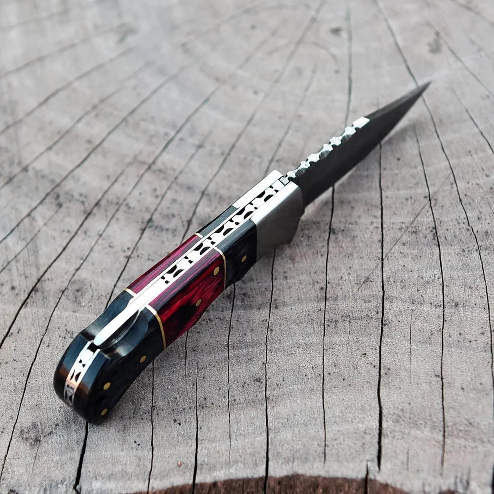 Handmade Pocket Knife Damascus Steel 3