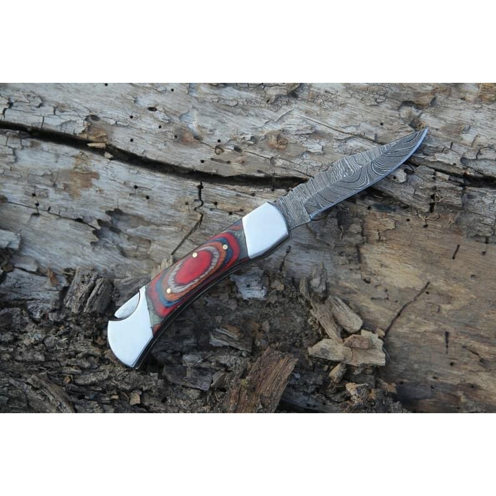 Damascas Folding Picket Knives 1