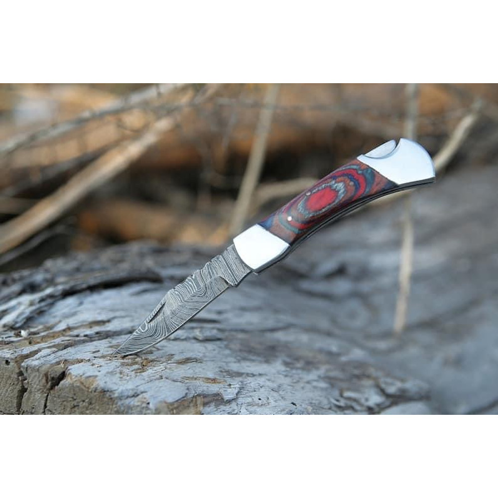 Damascas Folding Picket Knives 2