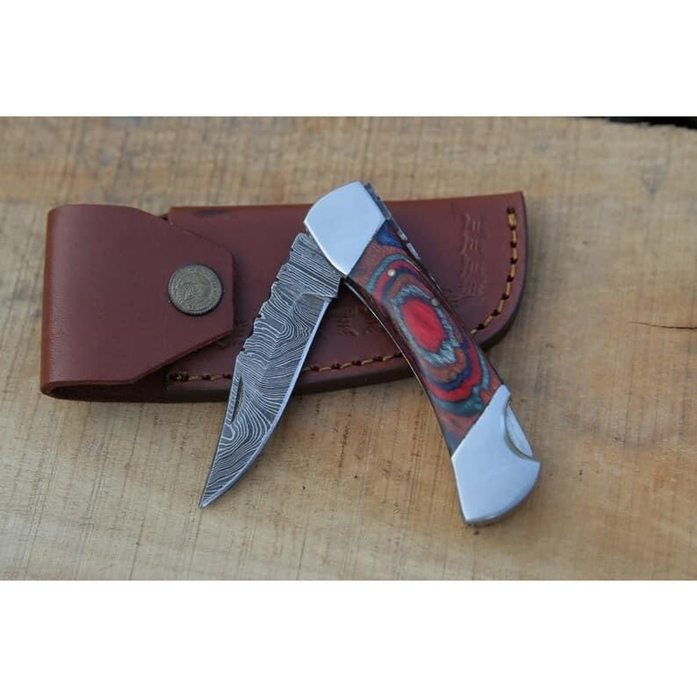 Damascas Folding Picket Knives 3