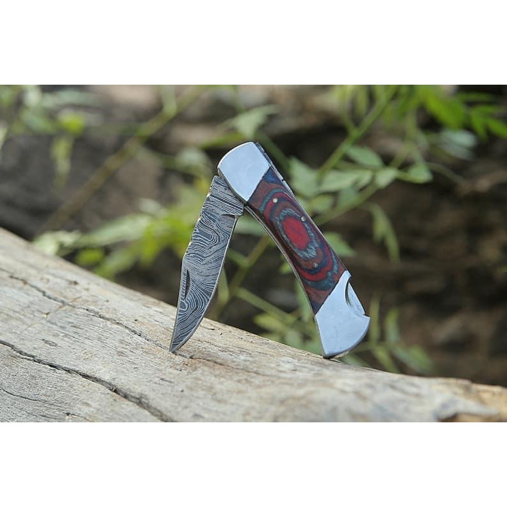 Damascas Folding Picket Knives 5