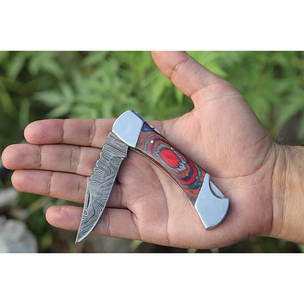 Damascas Folding Picket Knives 6