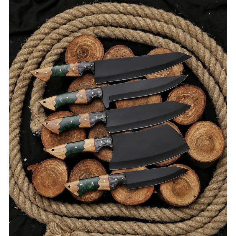 Handmade Corban Steel Chef Knives Set 6